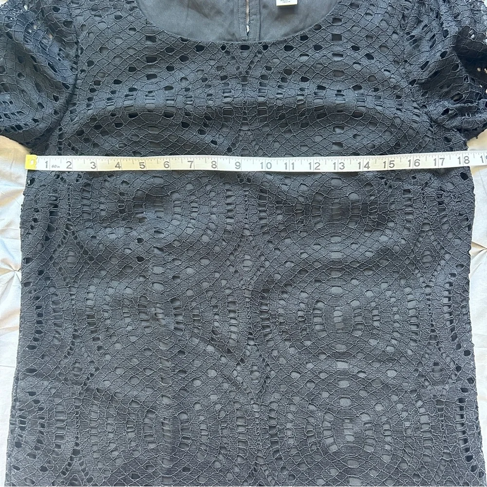 J. Crew Lace Dress long sleeve black - Picture 7 of 9